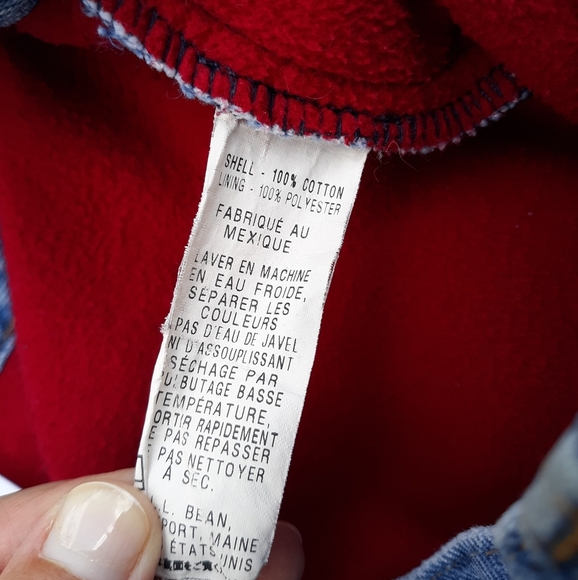 Vintage L.L. Bean Fleece Lined Jeans 14 M/T - Picture 5 of 10